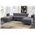 Lausanne U shape Sectional Sofa Set in Gray Velvet Fabric