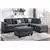 Granna Reversible Sectional Sofa in Gray Chenille Fabric