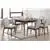 Riga 7 Pieces Dining Set With Gray Upholstered Chairs