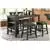 Avon Counter Height Dining Set Feat shelves With Chairs & Stools