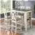 Berlin 5 Pieces Counter Height Dining Set in Two Tone Finish