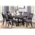 Liteni 7 Pieces Classic Wood Counter Height Dining Set in Dark Coffee