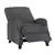 Lazzara Home Easton Gray Upholstered Push Back Reclining Chair