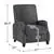 Lazzara Home Easton Gray Upholstered Push Back Reclining Chair