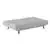 Lexicon Foster 79.5” Silver Gray Chenille Upholstered 2-Seater Lounger