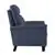 Lazzara Home Aragon Blue Textile Fabric Push Back Reclining Chair