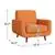 Lazzara Home Adelia Orange Textured Tufted Back Accent Chair