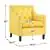 Lazzara Home Ceylon Yellow Velvet Tufted Back Accent Chair
