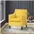 Lazzara Home Ceylon Yellow Velvet Tufted Back Accent Chair