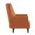 Lazzara Home Carlson Orange Club Channel Tufted Back Accent Chair