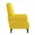 Lazzara Home Cecily Yellow Velvet Tufted Back Club Accent Chair