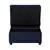Lexicon Netto Dark Blue Lift Top Storage Bench with Pull-out Ottoman