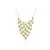 Diamond Cut Heart Bib Style Necklace in 14k Yellow Gold 17'