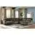 Lleida Living room Reclining Sectional Set in Chocolate Poly fiber