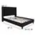 Flash Furniture Full Size Platform Bed in Black Fabric with Mattress