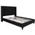 Flash Furniture Full Size Platform Bed in Black Fabric with Mattress