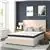 Flash Furniture Full Size Platform Bed in Beige Fabric with Mattress