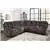 Gavar Living Room Reclining Sectional Sofa Covered in Grey Fabric