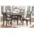 Binche 5 Pieces Round Dining Set in Gray Finish