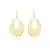 Open Graduated Oval Teardrop Filigree Earrings in 14k Yellow Gold