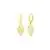 14K Yellow Gold Art Deco Earrings with Mother of Pearl Inlay