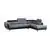 Seres 2-Piece Sectional Upholstered in Grey PU Leather