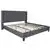 Flash Furniture King Size Platform Bed in Dark Gray with Mattress