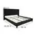 Flash Furniture King Size Platform Bed in Black Fabric with Mattress