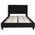 Flash Furniture Queen Size Platform Bed in Black Fabric with Mattress