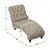 Lazzara Home Keller Light Brown Tufted Chaise with Pillow