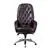 High Back Tufted Brown Leather Swivel Ergonomic Office Chair with Arms