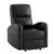 Lazzara Home Keamey Dark Black Faux Leather Manual Reclining Chair