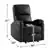 Lazzara Home Keamey Dark Black Faux Leather Manual Reclining Chair