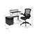Flash Furniture 3 Piece Office Set - Black Desk, Chair, Filing Cabinet