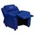 Flash Furniture Personalized Deluxe Padded Blue Vinyl with Storage Arm