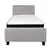 Flash Funriture Tribeca Twin Size Tufted Bed in Light Gray Fabric