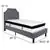 Flash Furniture Twin Size Platform Bed in Light Gray with Mattress