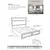 Pilaster Designs Tokyo 4 Piece Storage Bedroom Set, Queen, White Wood