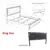 Pilaster Designs Sonata Modern Panel Bed, King, Gray Wood