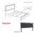 Pilaster Designs Sonata 3 Piece Modern King Bedroom Set, Gray Wood