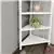 NewRidge Home Goods 5-Tier Corner Wooden Bookcase - White