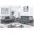 Venice Dark Grey Sofa and Loveseat with Pillows Included in Velvet