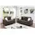 Halen 2-Piece Sofa Set with Pillows Included in Espresso Faux Leather