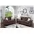 Halen 2-Piece Sofa Set Covered in Chocolate Polyfiber with Pillows