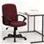 Flash Furniture Mid-Back Burgundy Fabric Chair with Nylon Arms