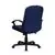 Flash Furniture Mid-Back Navy Fabric Executive Chair with Nylon Arms
