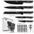 OOU Kitchen Knife Block Set - 15 Pieces High Carbon Stainless Steel