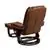 Flash Furniture Brown Vintage Leather Recliner with Mahogany Wood Base