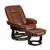 Flash Furniture Brown Vintage Leather Recliner with Mahogany Wood Base