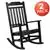 Flash Furniture Set of 2 Winston Rocking Chair in Black Faux Wood